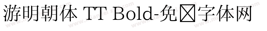 游明朝体 TT Bold字体转换